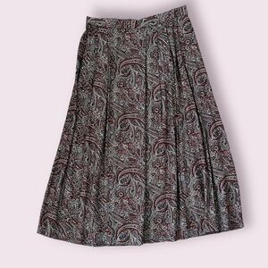 Vintage paisley print midi skirt